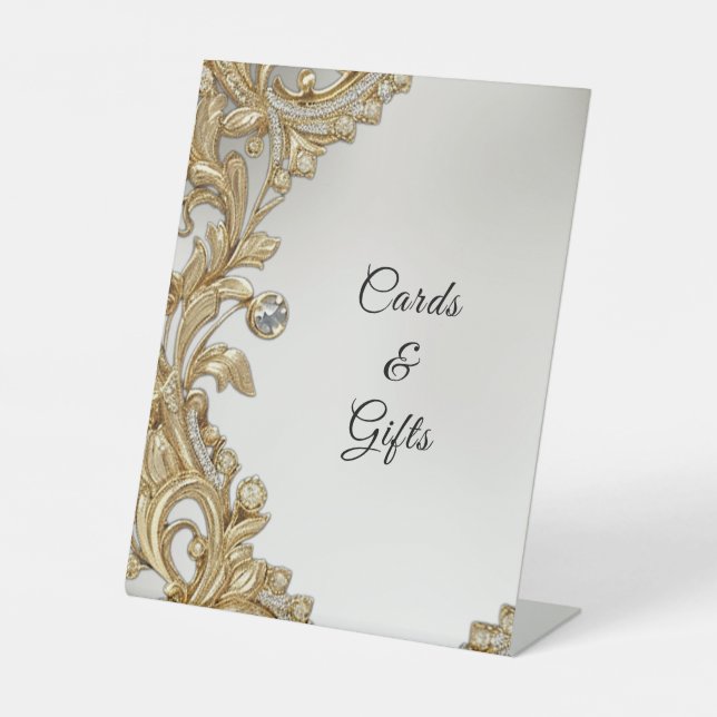 Panneaux décoratifs de table en or (Recto)