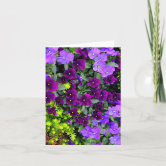 Panneaux violets pliés Carte de note, verticale