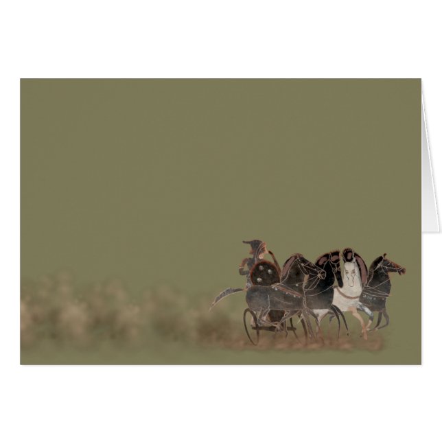 Panoplie - char et chevaux du grec ancien (Devant horizontal)