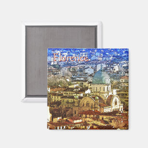 Panorama de Florence, Italie Aimant Photo Flexible