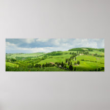 Panorama du paysage toscan Poster