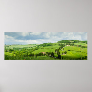 Panorama du paysage toscan Poster