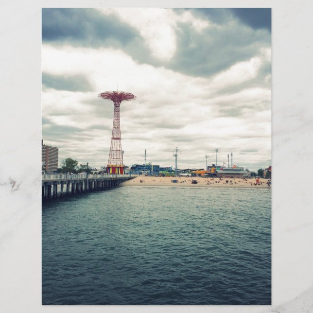 Panorama sur la plage de Coney Island (Devant)