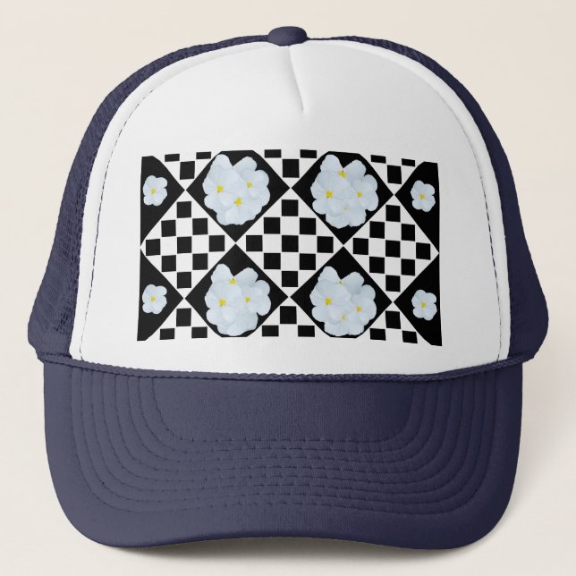 Pansement noir et blanc, Casquette de camionneurs (Devant)