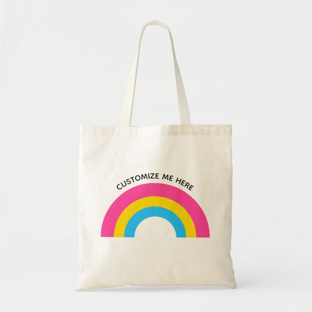 Pansexual Pride Rainbow Flag Sac fourre-tout Monog (Devant)