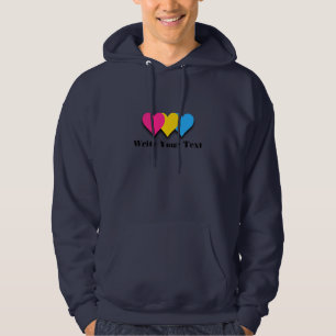 Pansexualité orgueil coeur Sweat - shirt à capuche