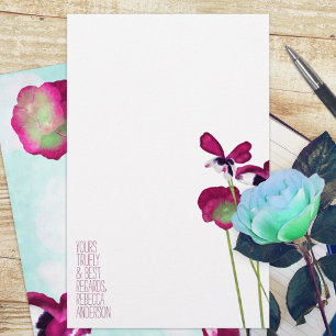 Pansies d'automne, Aqua, Rose, Violet Stationnaire
