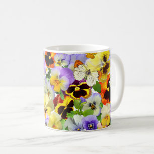 Pansies et papillons Mug