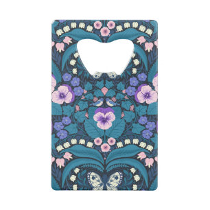 Pansies, oiseaux et papillons
