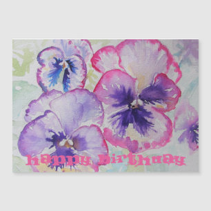 Pansies roses parfaites Carte d'anniversaire