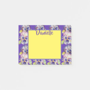 Pansy Art Aquarelle Nom de Femme Post-It