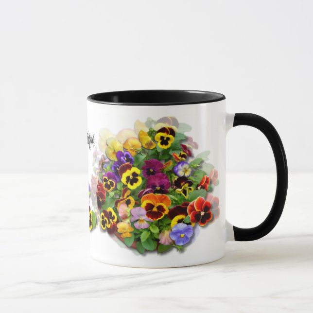 PANSY BEAUTY ~ Ringer Mug (Droite)