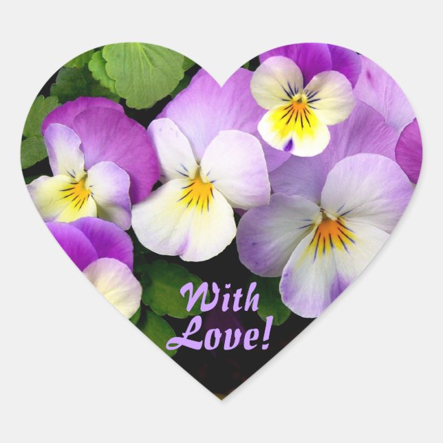 PANSY ~ Coeur d'enveloppe scellant / Sticker (Devant)