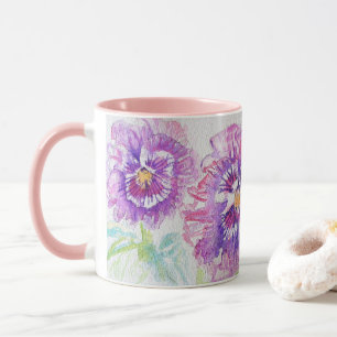 Pansy Flowers maman Fille Mug