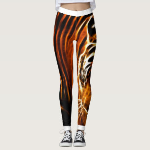 Pantalon d'impression en bande de tigre Leggings &