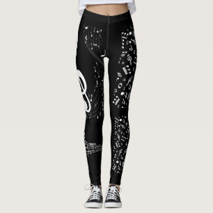 Pantalon legging notes musicales