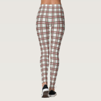 Pantalon Leggings Carreaux Blanc Rockabilly Rétro