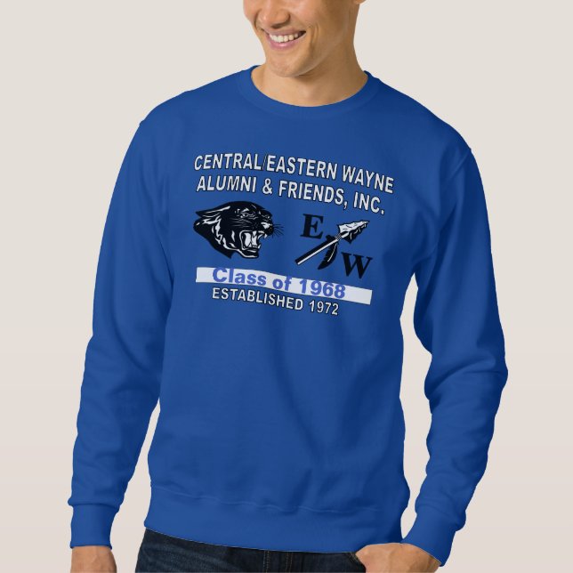 Panther et EW Deep Royal Blue Sweatshirt (Devant)