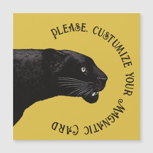 Panther noire par Toshi Yoshida Magnatic Card (Devant)