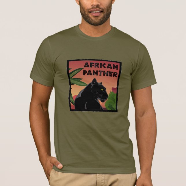Panthère africaine en T-shirt Jungle (Devant)