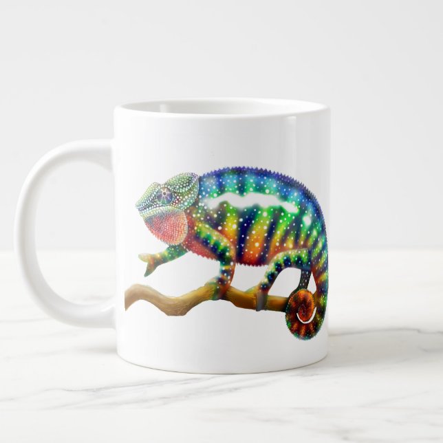 Panthère colorée Chameleon Jumbo Mug (Gauche)