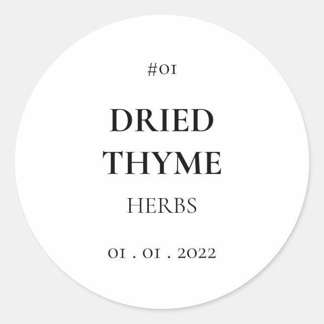 Panthère Herbe de séchage d'épices Étiquette moder (Devant)