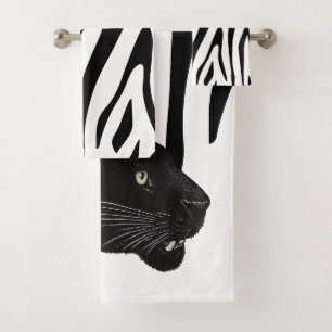 Panthère noire par Toshi Yoshida Towel