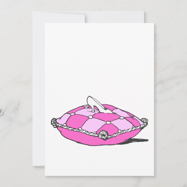 Pantoufle de Cendrillon sur Coussin Rose Art Vinta (Devant)