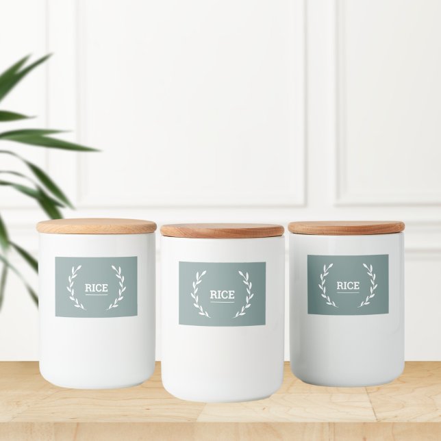 Pantry Labels • Green • Water- Resistant Stickers  (Créateur téléchargé)