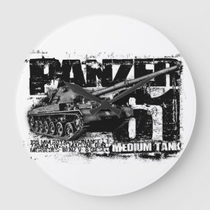 Panzer 61 Arrondi (Grande) Horloge murale
