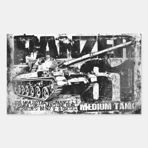 Panzer 61 Stickers Rectangle