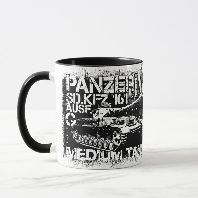 Panzer IV 11 oz Ringer Mug (Gauche)
