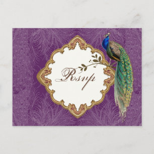 Paon d'or et remous - carte postale de réponse de