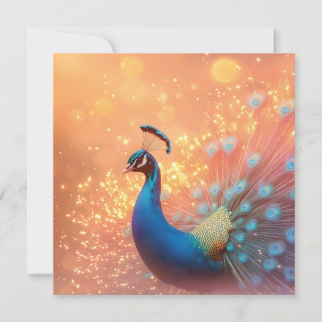 Paon majestueux au plumage vibrant (Devant)