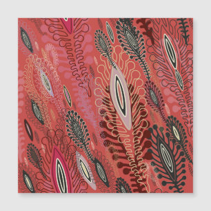 Paon vintage rouge décoratif Motif sans couture