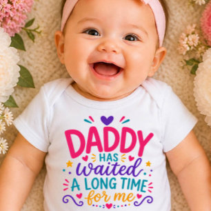 Papa a attendu Body bébé coloré