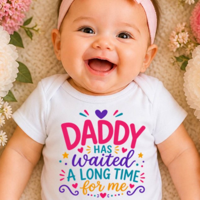 Papa a attendu Body bébé coloré (Créateur téléchargé)