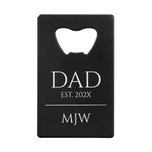 Papa A Établi Des Initiales Noires Simple
