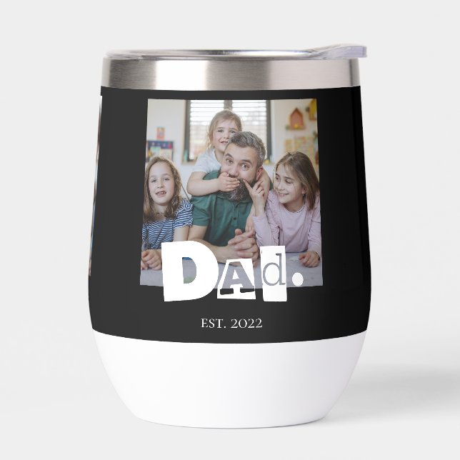 Papa a fondé moderne 3 enfants photo collage  (Gauche)