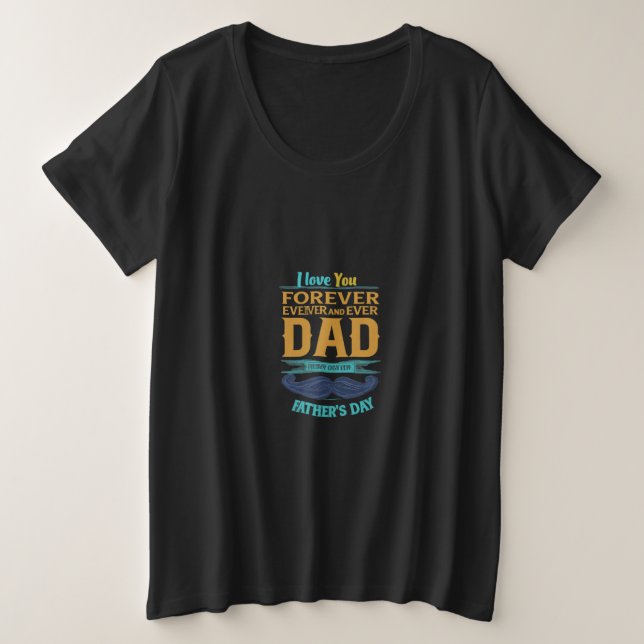 Papa Aimait Forever Plus Taille T-shirt (Design devant)