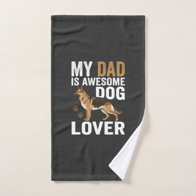 Papa amateur de chien est génial (Serviette à main)