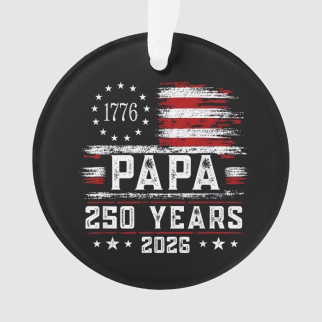 Papa américain drapeau 250 ans 4 juillet Gran (devant)