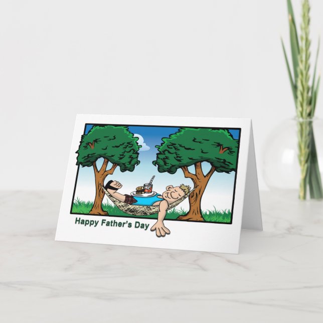 Papa amusant dans une carte de Fête des pères de d (Devant)