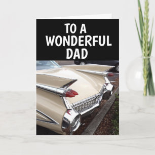 PAPA ANNIVERSAIRE CLASSIQUE CADDY VOITURE CARTE DE