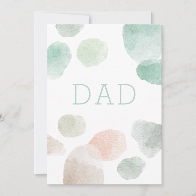 Papa. Aquarelle pastel abstrait Happy fête des pèr (Devant)