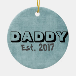 Papa avec / Personnalisable Etablir Date Ornement