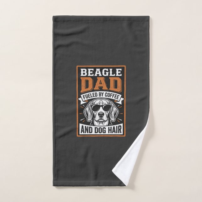 Papa Beagle alimenté par le café et les poils de c (Serviette à main)
