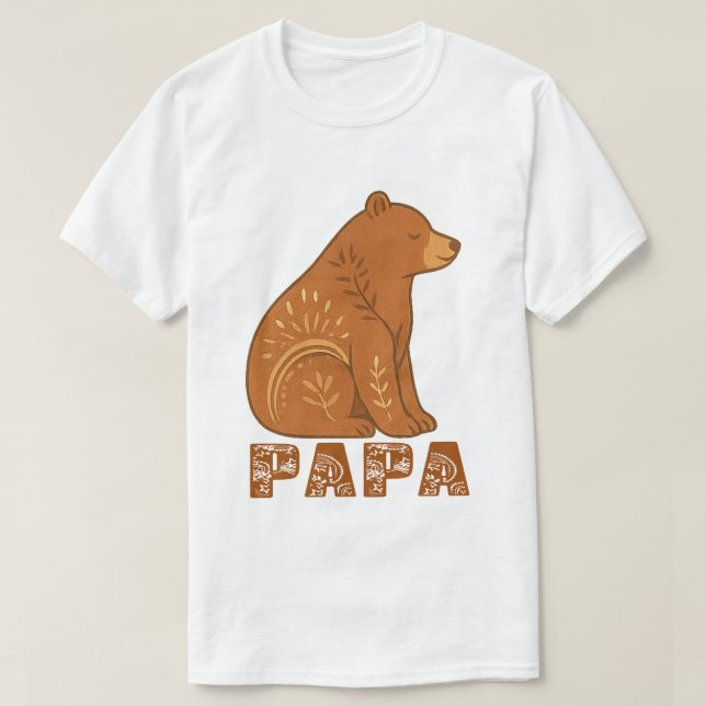 Papa Bear Classic Boho T-Shirt (Design devant)