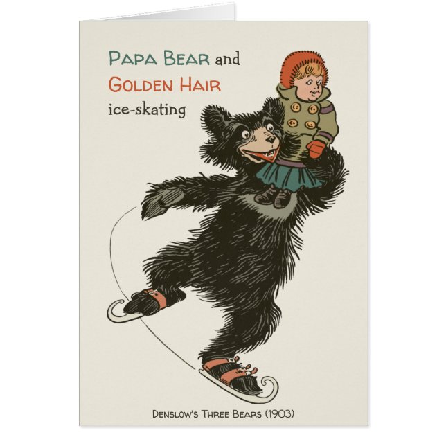 Papa Bear & Golden Hair CC0470 Fairytale Card (Devant)