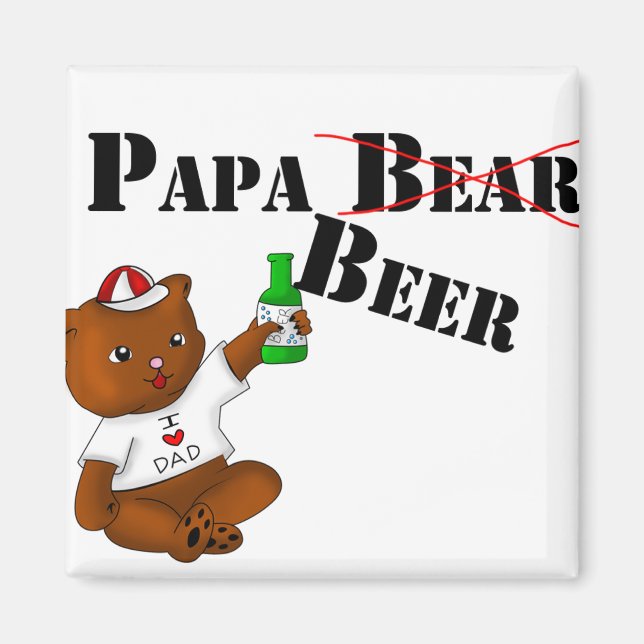 Papa Beer Magnet (Devant)